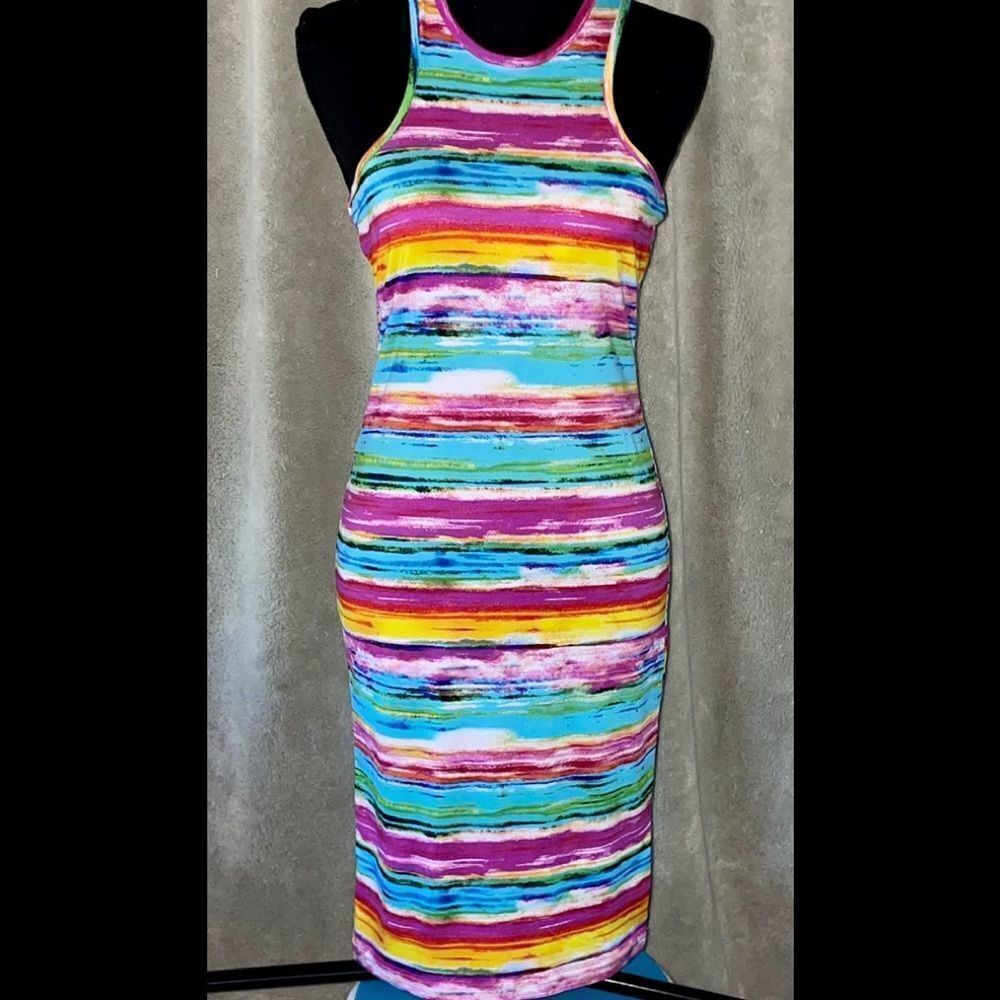 🆕 LOVE Bodycon  racerback style tank dress sz M